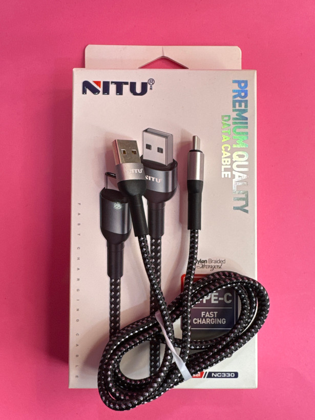 کابل شارژ فست Type-C برند Nitu مدل NC330 مشکی